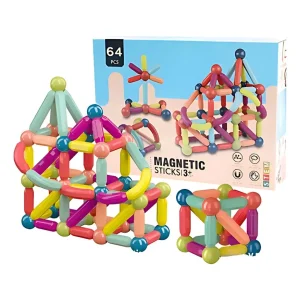 Set de Construcción Magnética 64 Piezas