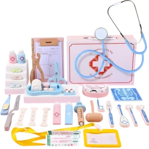Maletín Médico Infantil con Accesorios de Madera