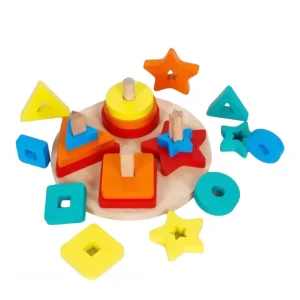 Juego de Encaje de Madera Multicolor