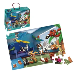 Rompecabezas Jumbo Fiesta de Mascotas 48 Piezas