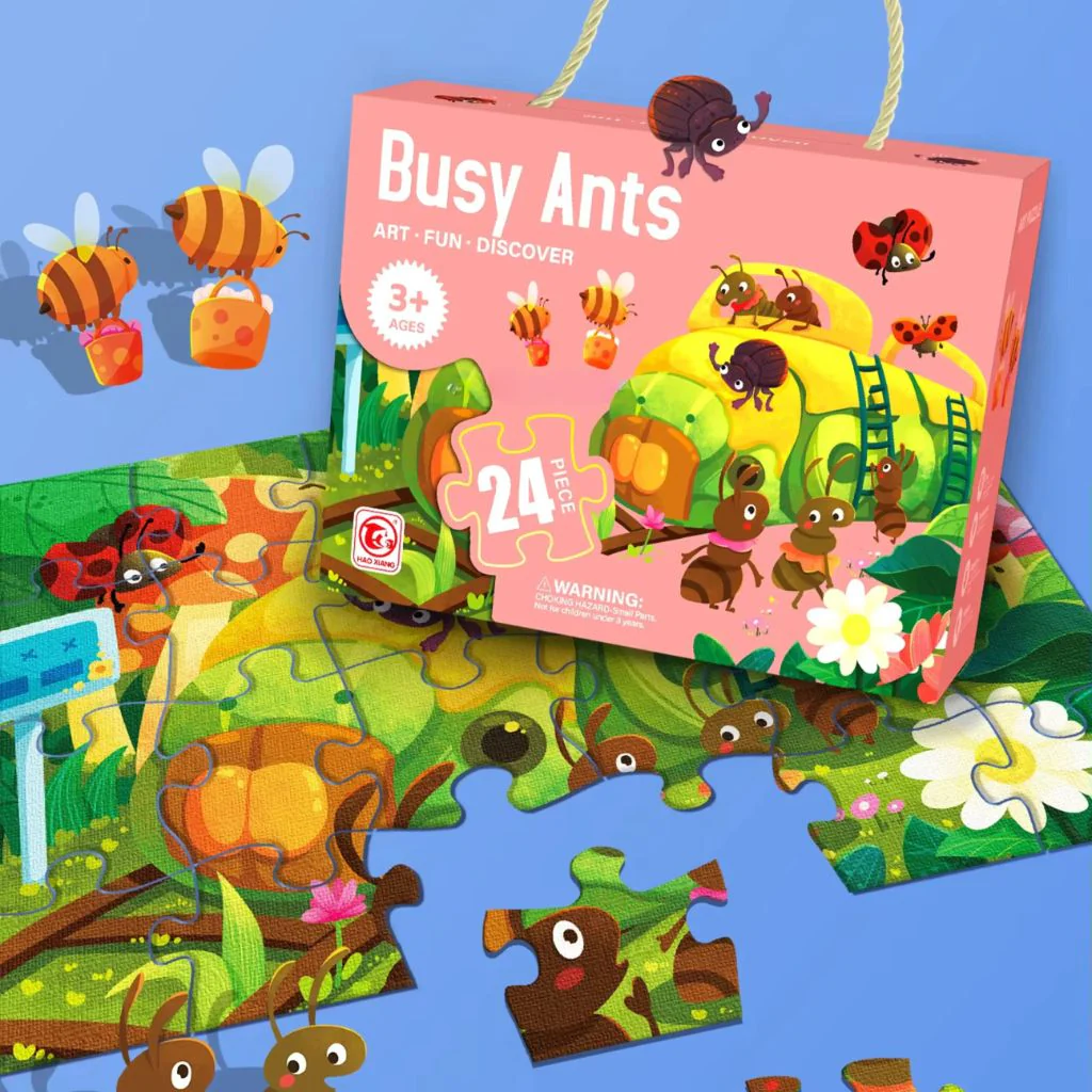 Rompecabezas Hormigas Ocupadas 24 Piezas