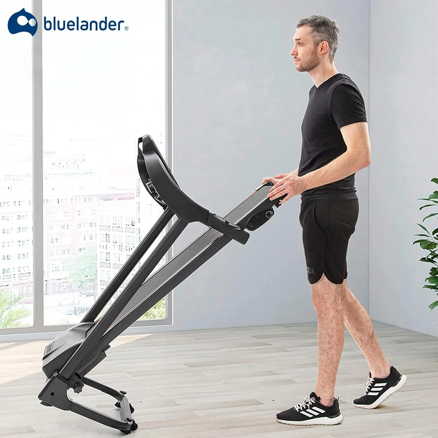Bluelander Caminadora Eléctrica 2.5 HP, Plegable, con Bocinas