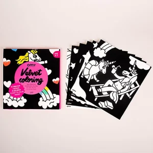 Páginas de terciopelo para colorear - Unicornio Lily