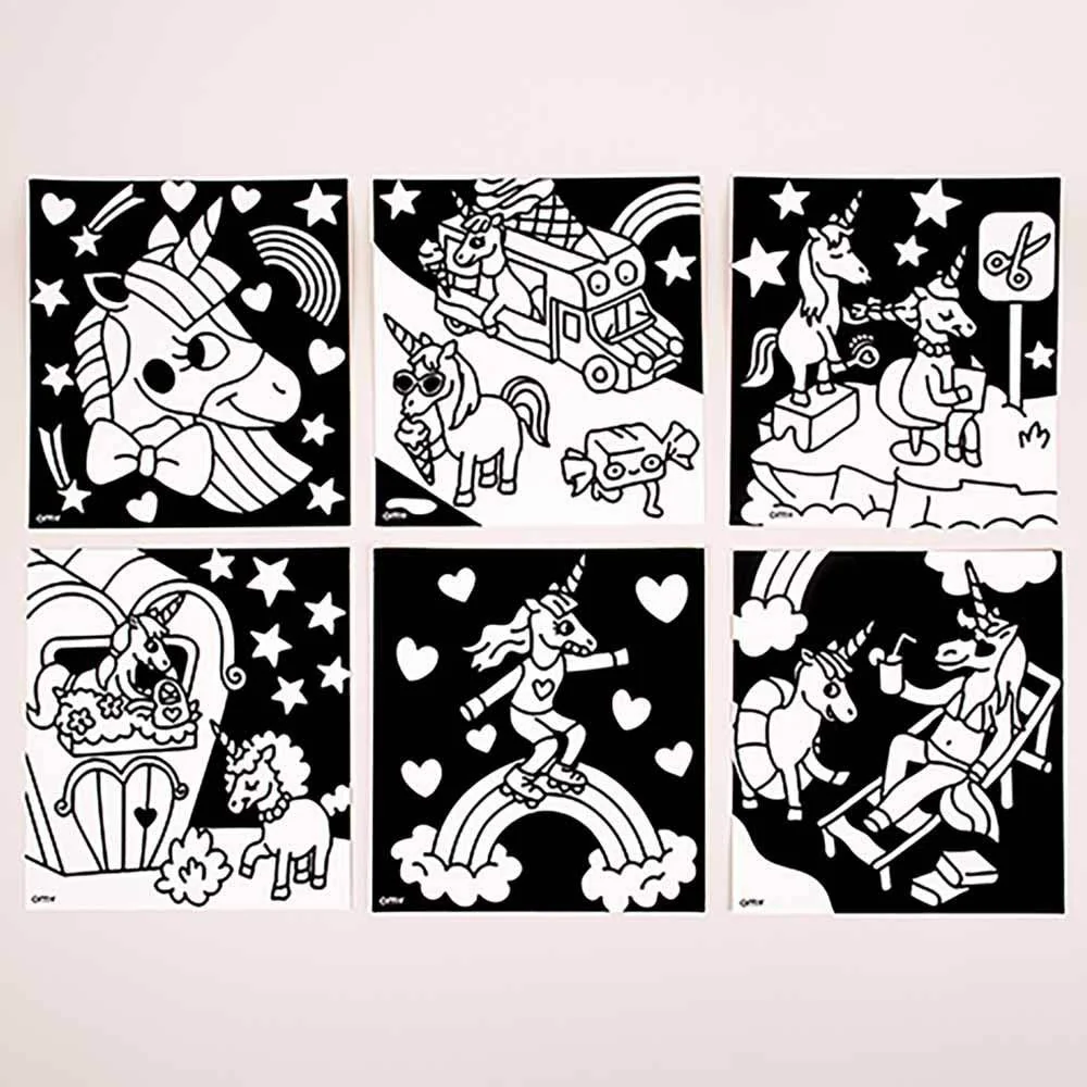 Páginas de terciopelo para colorear – Unicornio Lily