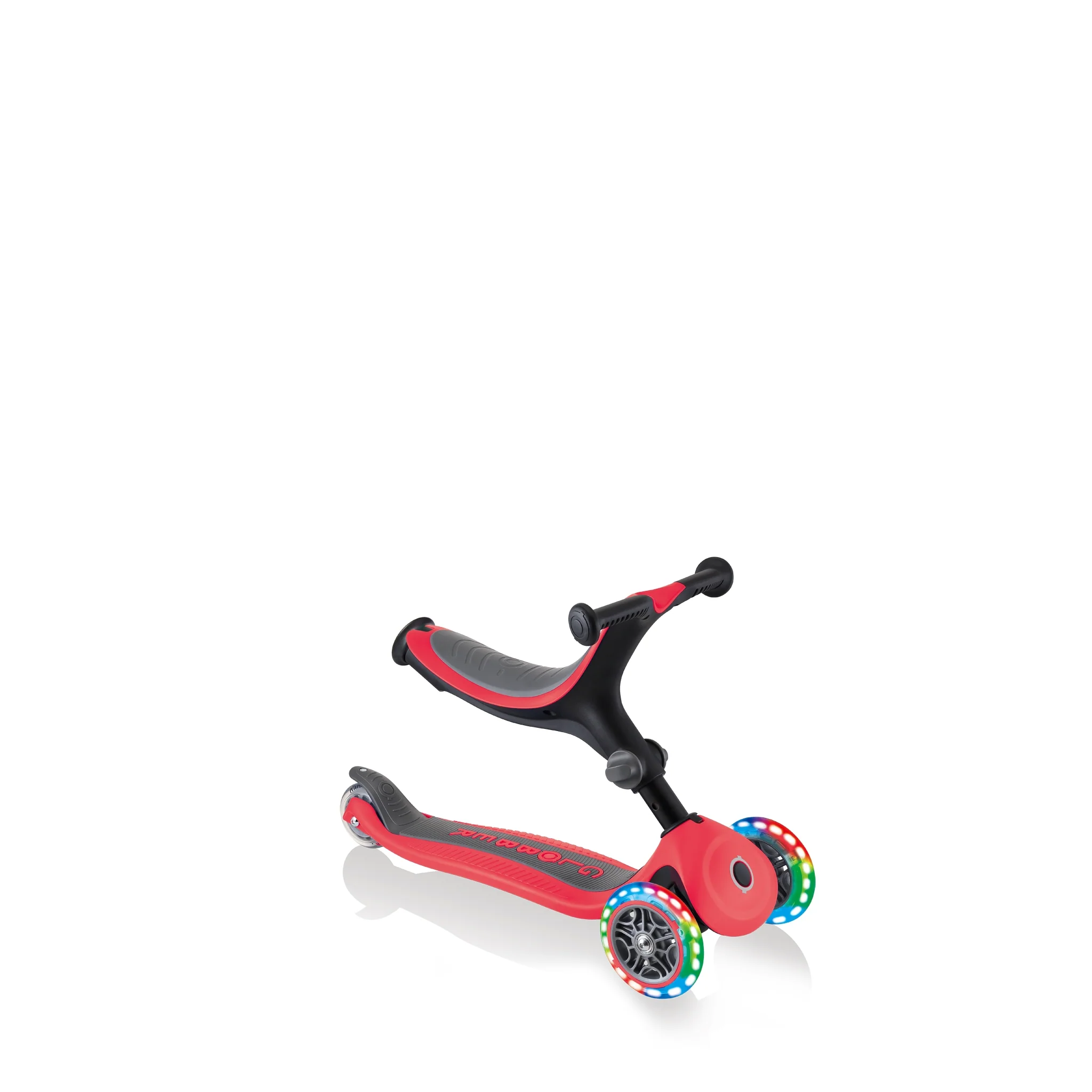 Patinete Globber todo en uno con luces – Go Up Foldable Plus Lights Rojo