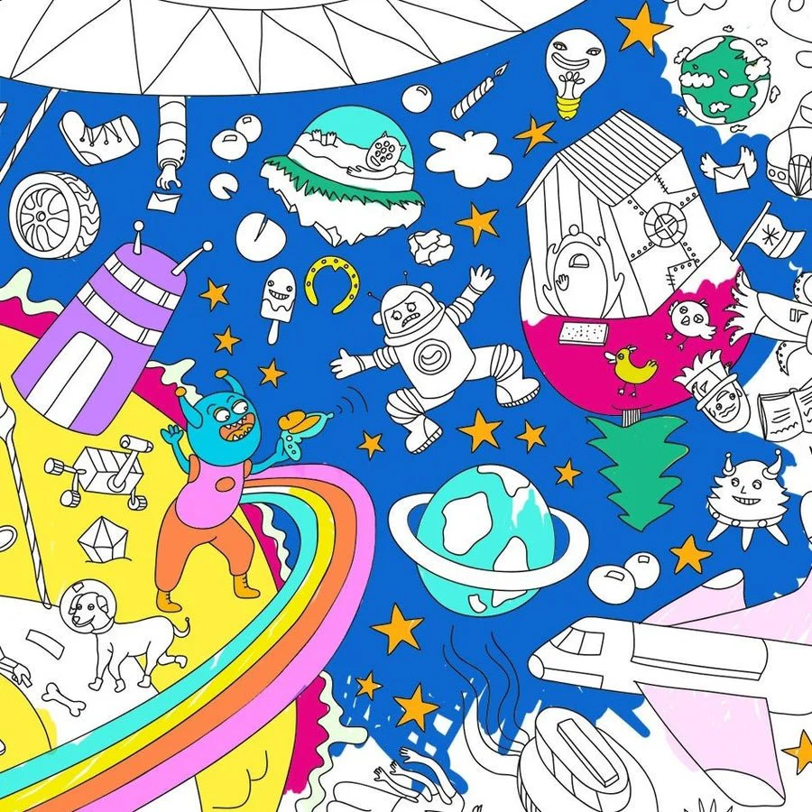 Poster XL para colorear – Cosmos